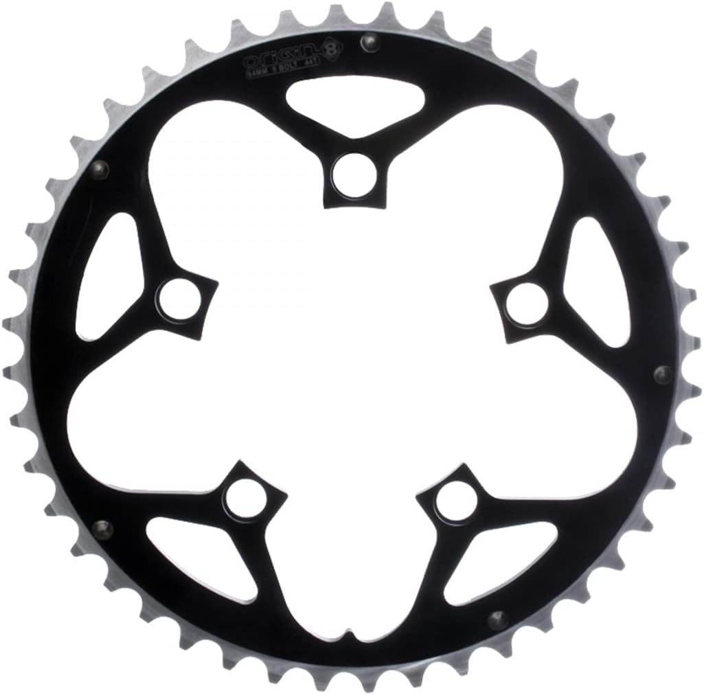Origin8 Alloy Ramped Chainrings, Black/Silver