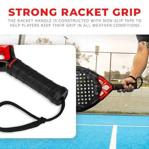 Franklin Sports Aurora, Endeavor + Glide Padel Rackets with Foam Core for Intermediate + Advanced Players - 365g Lightweight