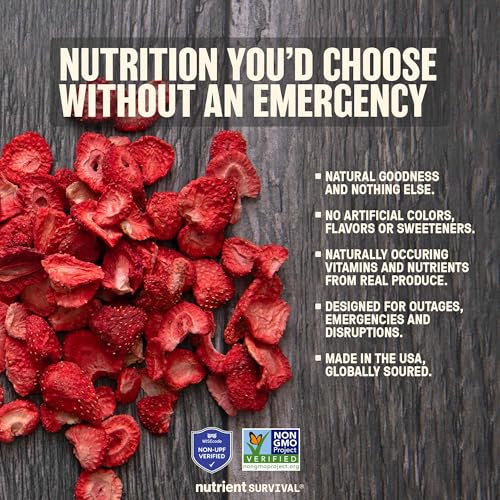 Freeze-Dried Strawberries – Premium Sliced | #10 Can, 25-Year Shelf Life, Emergency Food & Snacks