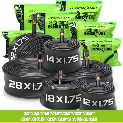 Hydencamm 26x1.75-2.125 Bike Inner Tube 4 Pack with Schrader Valve