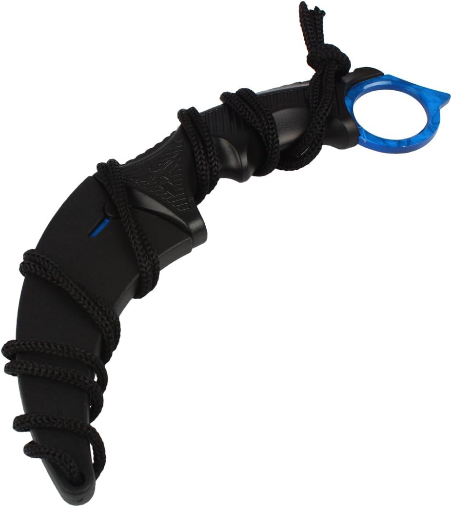 Andux Karambit with Holes Camping Hunting Tool with Cord ZD-02 (Grass Green)