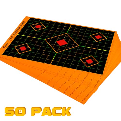 50 Pack Splatter Paper Shooting Targets - Vibrant Splash Effect 12x18 Inch
