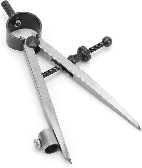 Drafting Compass, Adjustable Rotating Craft Tool, Carbon Steel Craft Rotating Tool, Wing Divider Line Location Scriber Drawing Compasses for Metal Workpiece Processing Leather (100mm)
