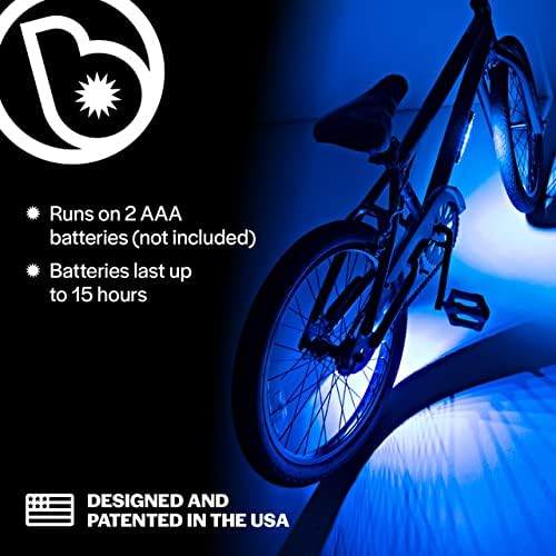 GoBrightz LED Bike Frame Light - Night Riding Underglow Light Bar with 4 Modes - Cool Bicycle Lights for Kids & Adults