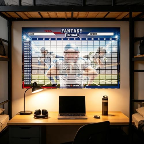 Fantasy Football Draft Board Kit 2026-2027 - 160cm Vinyl Board with 600+ Labels for League Drafts