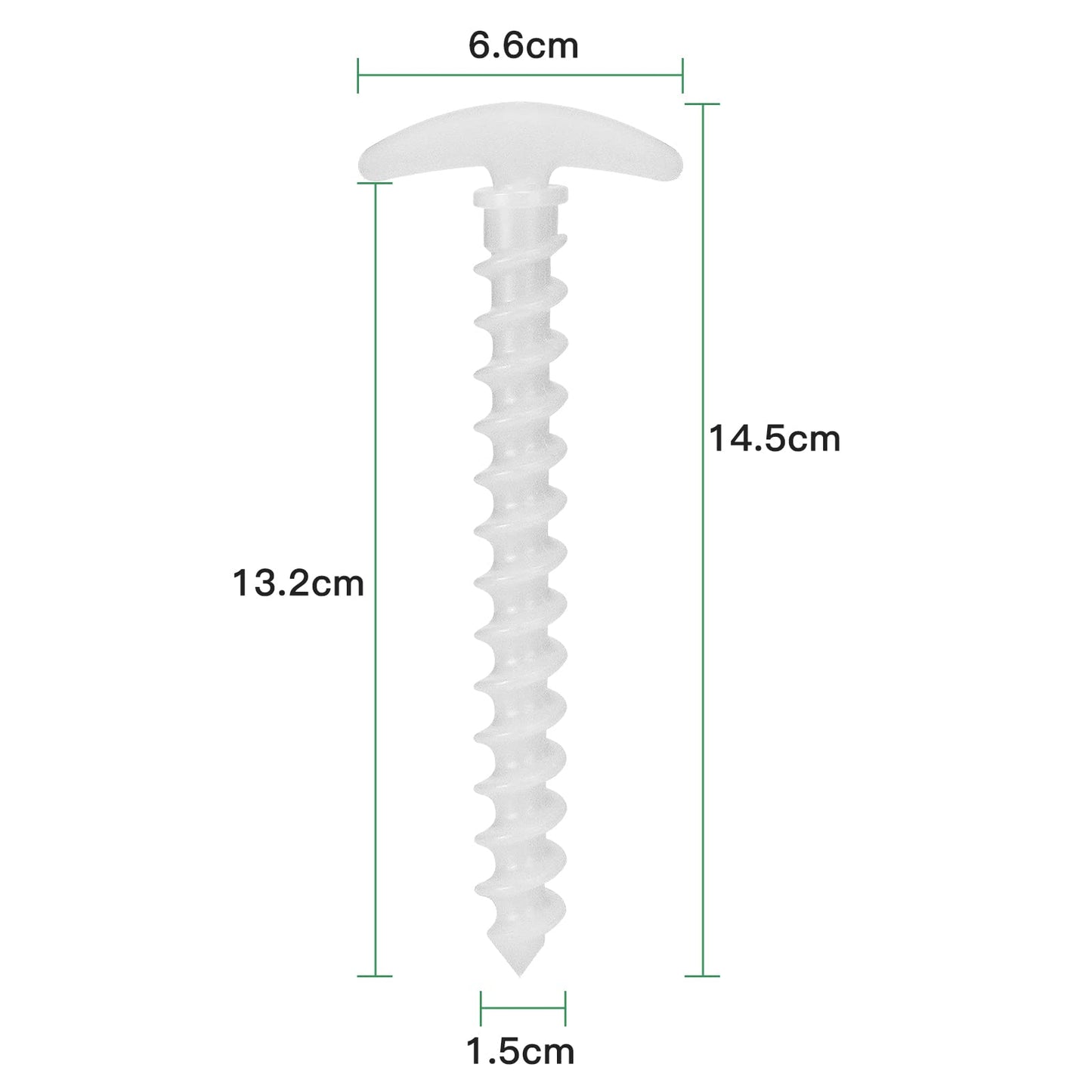 Tent Stakes 8 Pack Ground Anchors Tent Pegs,T-Shape Spiral Ground Stakes,Self-Luminous Camping Stakes Tarp Stakes Sand Anchor Nail