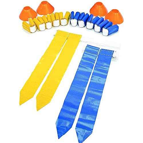SKLZ 10 Man Flag Football + End Zone Pylons, Complete Indoor & Outdoor Training Set