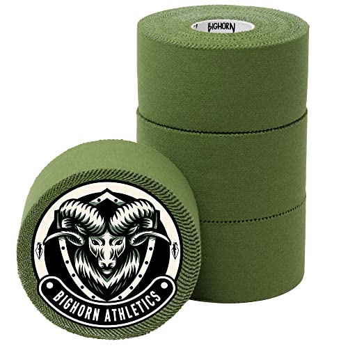 Supportive Athletic Tape 1.5 Inch x 45 Feet - Military Green, 4 Rolls