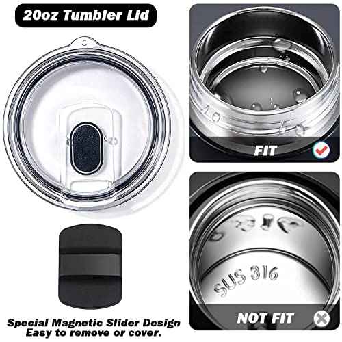 20 oz Magnetic Spill Proof Tumbler Lid - Compatible With Yeti Rambler replacement lid, zark Trail,Old Style Rtic Replacement Lid (2 Pack)