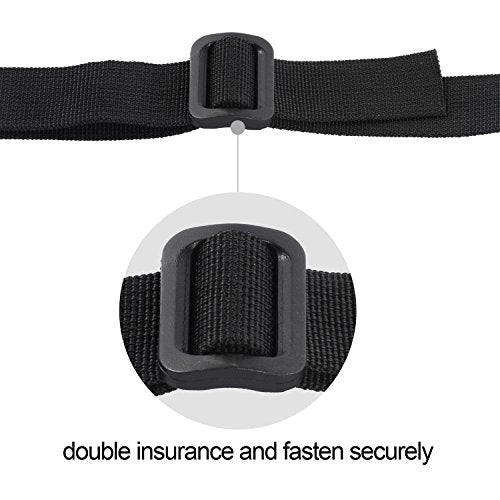 Heavy Duty Luggage Strap 68 Inch Black - 2 Pack for Travel & Camping - Wisdompro Variation