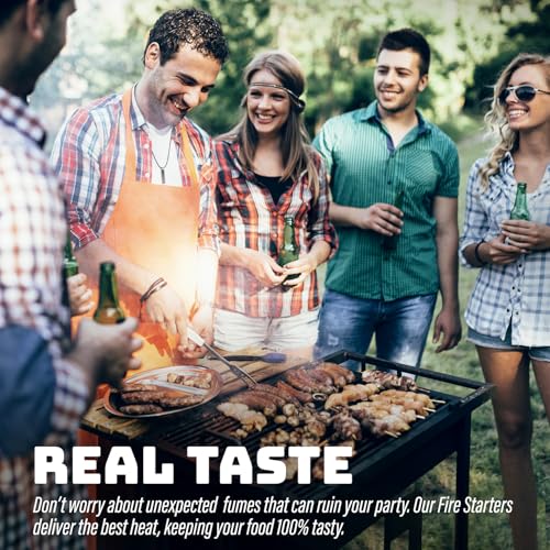 Fire Starter Squares (72 Pack) - Fire Starters for Fireplace, Grill, BBQ, Camping, Wood Stove and Bonfire Accessories - Odorless & Water Resistant