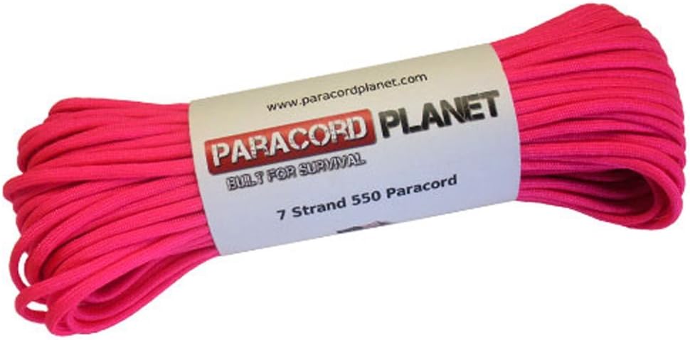 Paracord Planet 550 lb, 50' Foot Hank, Parachute Cord. Also Known as Paracord Rope, Parachute Rope, Utility Cord, Tactical Cord, and Military Cord. USA Made to Provide Durability and Strength.