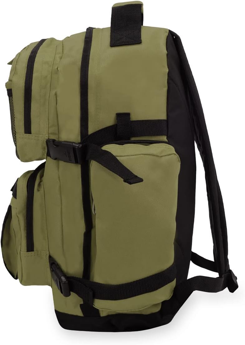 Everest Oversize Deluxe Backpack, Olive/Black, One Size
