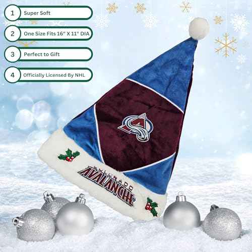 NHL Colorblock Santa Hat ? Show Your Ice Hockey Spirit with Officially Licensed NHL Holiday Fan Apparel and Gift