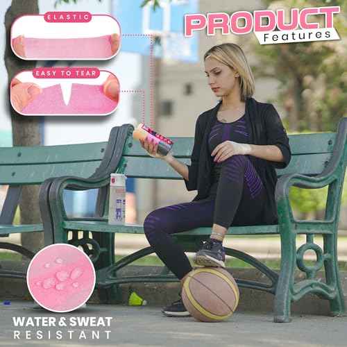 Pre Wrap Athletic - 3 Rolls Pink Prewrap Headbands for Hair - 66 Yards Sports Prewrap Athletic Tape for Knee, Ankle, Wrist - Foam Underwrap for Soccer, Basketball & Volleyball