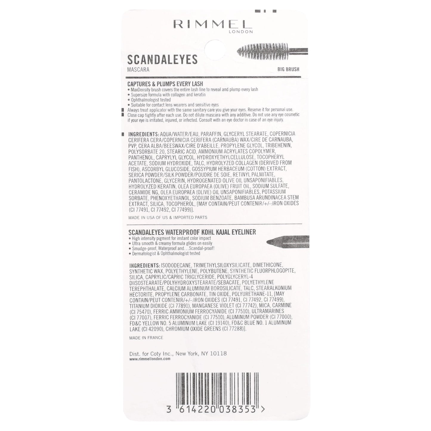 Rimmel Scandaleyes Extreme Black Mascara & Waterproof Kohl Kajal Liner
