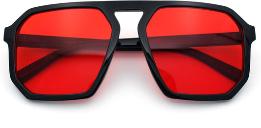 SA106 Mens Octagon Geometric Plastic Racer Mob Pilots Sunglasses