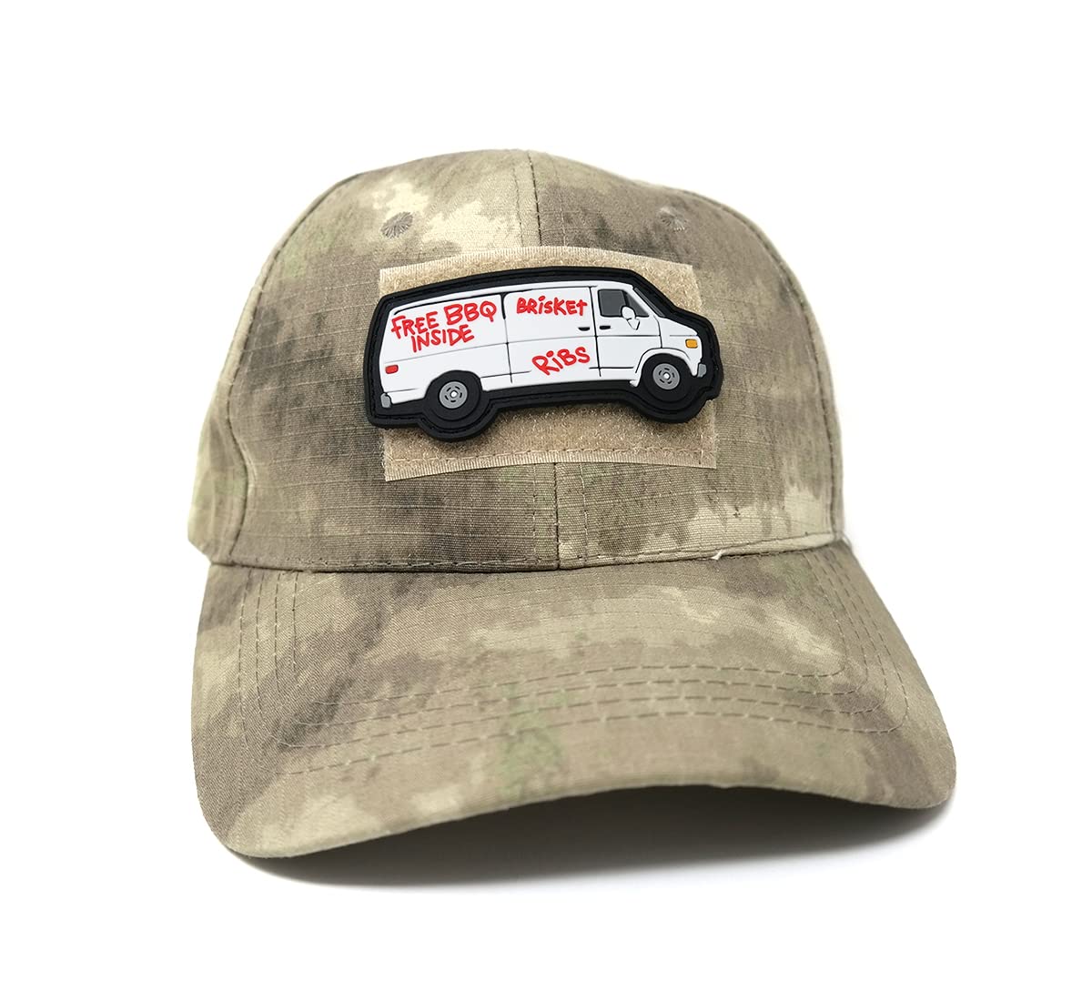 Free BBQ Inside Van PVC Rubber Funny Tactical Hook and Loop Patch