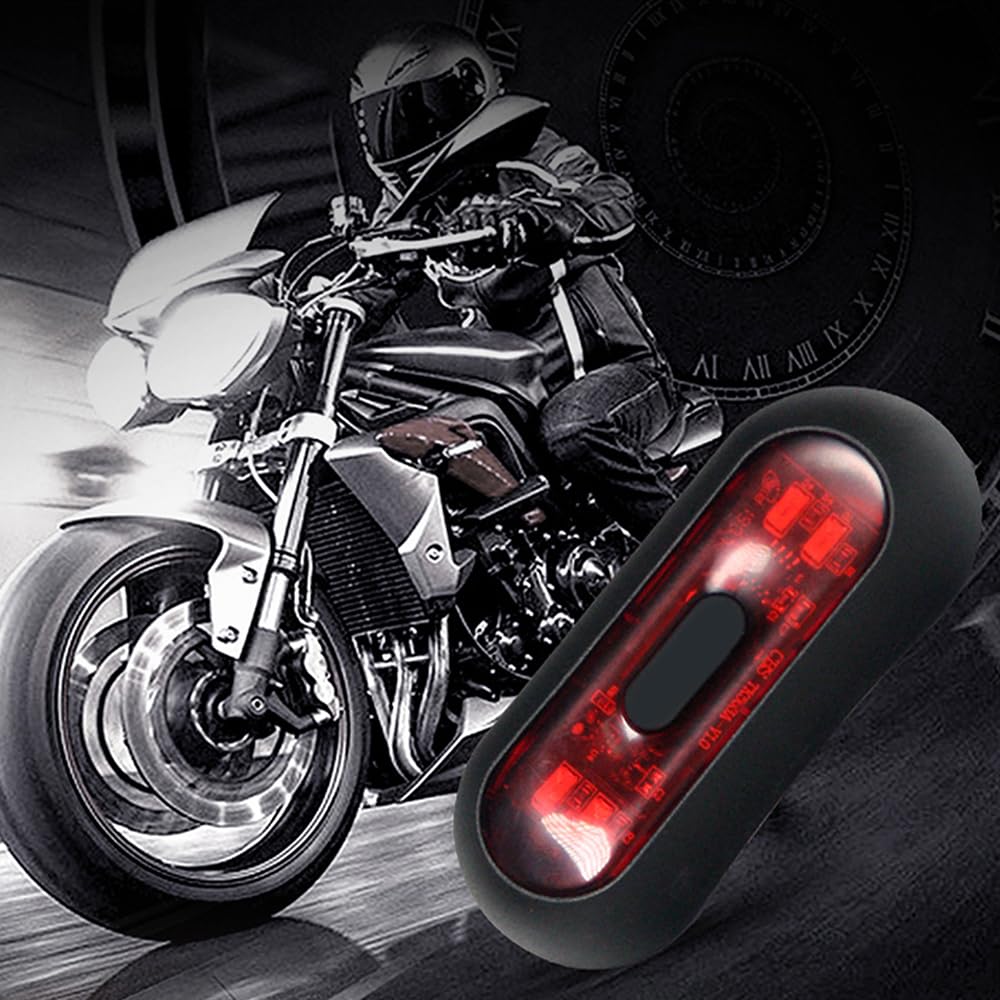 TOTMOX Motorcycle Helmet Light LED Helmet Light Universal Bike Rear Red Helmet Light Warning Tail Light for Night Riding with USB Rechargeable Battery