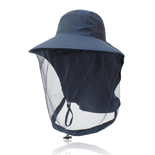 VIPITH Mosquito Net Hat, Safari Hat Sun Hat Mosquito Head Net Hat Bucket Hat Fishing Hat with Net Mesh for Outdoor Fishing Hiking Gardening Men Women