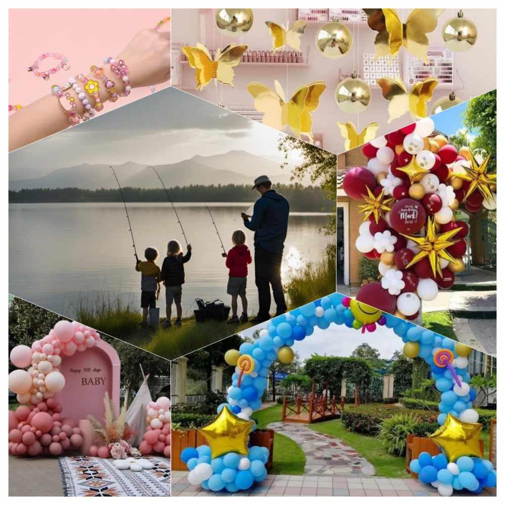 Aboda Clear Fishing Line, Fishing Wire for Hanging Beading Crafts w Crimp Sleeves, Strong Clear String for Hanging Decorations, Invisible Nylon Threads Cords for Balloons Garlands Jewelry Making