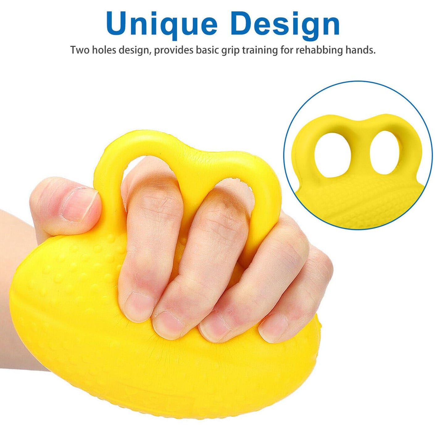 Hand Finger Gripper Exerciser Ball Strength Training Grip Circle Grips - Suitable Stress Therapy Relief Squeeze Training
