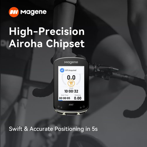 Magene C506SE Wireless GPS Bike Computer - 2.4" Color Screen, Route Navigation, Bluetooth & WiFi, Fast 5s Positioning, Supports 9 Cycling Devices