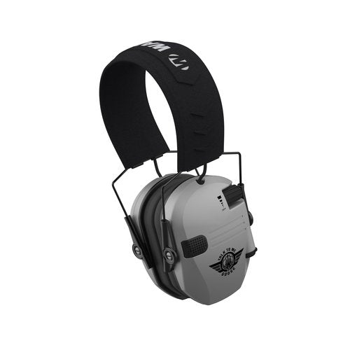 Walker's Razor Slim Electric Earmuffs with Sound-Dampening Composite Housing, Built-In High-Definition Speakers, Cushioned Ear Cups, and Independent Volume Controls (Talk To Me Goose Gray)