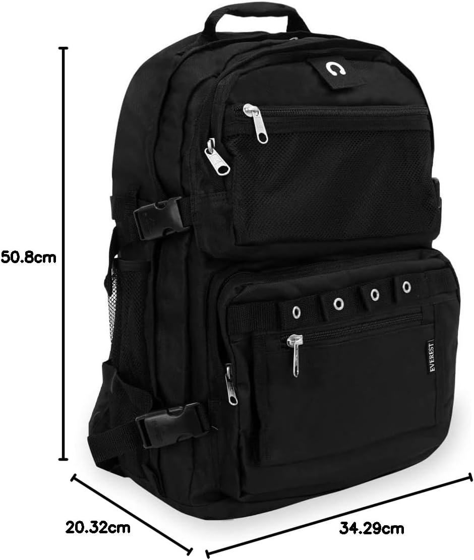 Everest Oversize Deluxe Backpack, Olive/Black, One Size