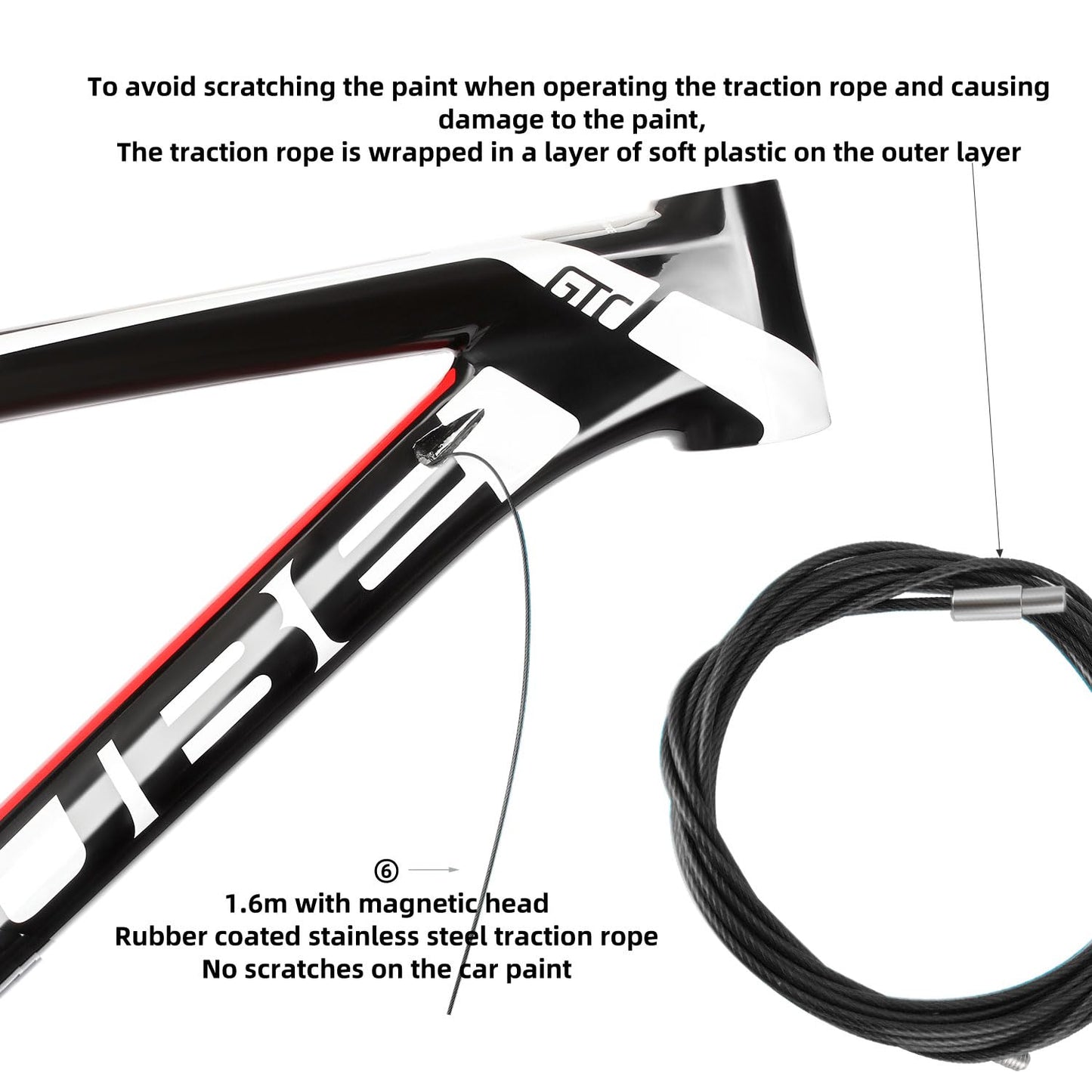 FLY_H Bicycle Internal Cable Routing Tool Kit，Bicycle Carbon Fiber Frame, Bike Di2 Wires Frame Internal Threading Tool, Brake Cable Hose Cable Routing Kit Wire Tube Magnet Lead,Storage Accessories