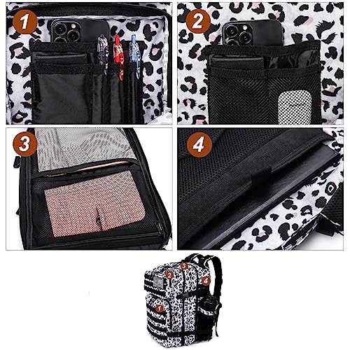 Military Tactical Backpack 45L Assault Pack with Molle System White Black Variation
