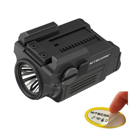 Nitecore NPL25 900 Lumen Compact Weaponlight, USB Rechargeable Magnectic Charging, Rail Mounted Tactical Flashlight with Adjustable Sliding Rail