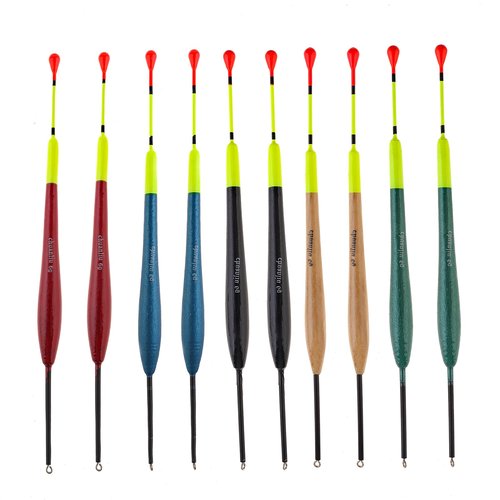 OriGlam 10pcs Fishing Floats and Bobbers, 5 Colors Fishing Floats Fishing Bobber, Fishing Floats Wood Slip Fishing Bobbers Slip Floats Accessories for Catfish Trout Bass