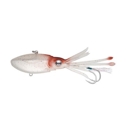 Nomad Design Squidtrex Fishing Lure with Patented Technology Vibration Design - TPE Soft Plastic, BKK Assist Hooks, Squid Lure - 150 Vibe 6" - 4 3/4oz - Brown Speckle