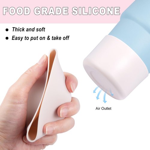 2-Pack Silicone Boot for Stanley 40 30 20 OZ Cup Accessories, Anti-Slip Thick Bottom Boots for Stanley 20OZ 30OZ Tumbler Ice-Flow 16OZ Bottle, Protector Sleeve Cover for Yeti Cups Protective Bumper
