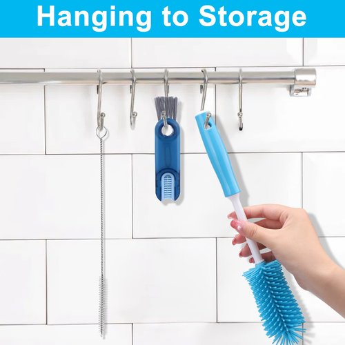 XANGNIER 3 Pack Water Bottle Cleaner Brush Kit-Cleaning Set for Sports Water Bottle, Baby Bottles, Tumbler Cup Bottle Cleaner Brush