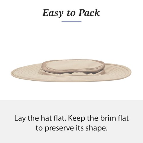 Wallaroo Hat Company Men’s Summit Sun Hat (Stone, Large/Extra Large) – UPF 50+, Wide Brim, Packable Design, Chin Strap and Adjustable Size – Sun-Smart Functional Hat for Outdoor Adventures and Travel