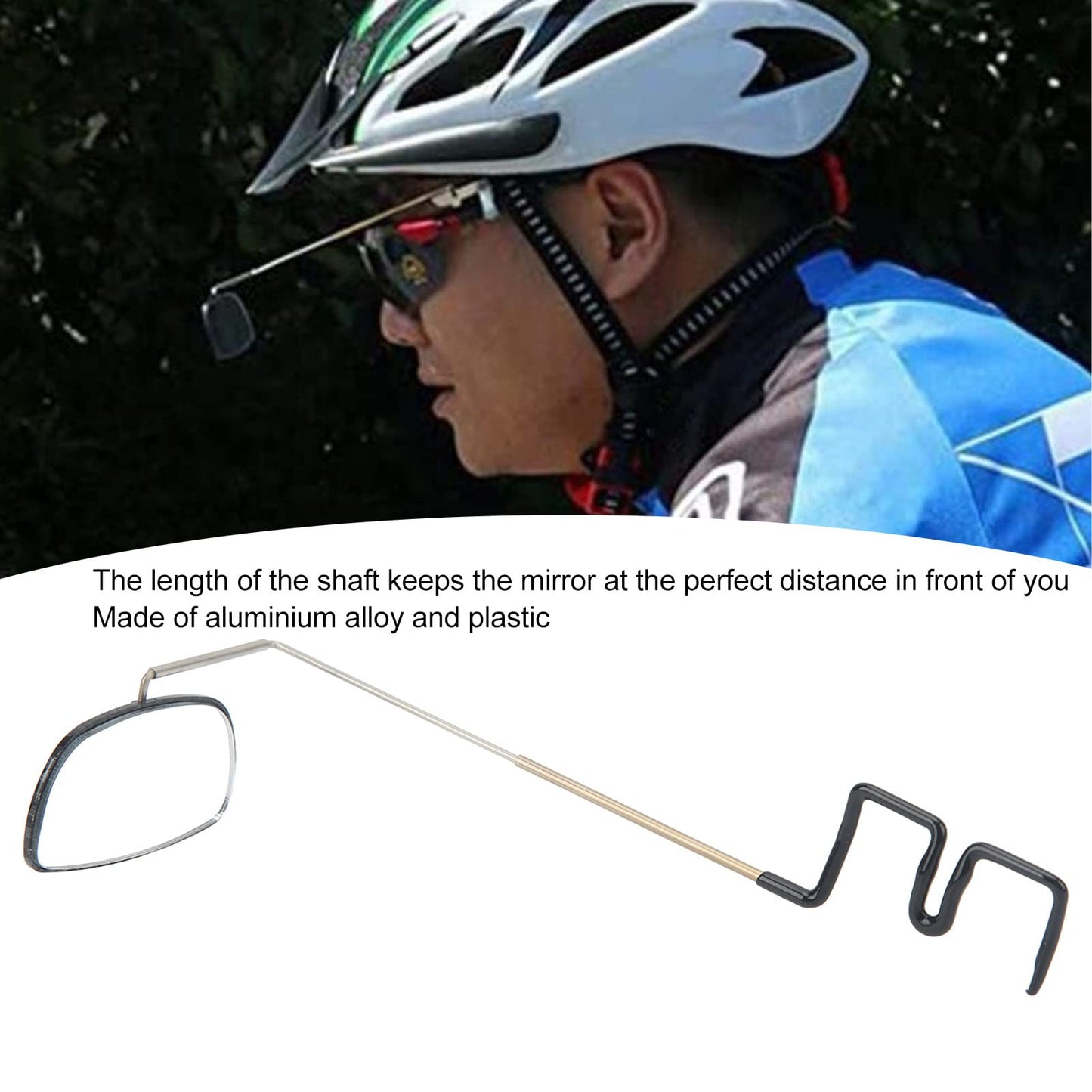 Helmet Rearview Mirror 360 Degree Adjustment Easy Installation Cycling Eyeglass Rearview Mirror