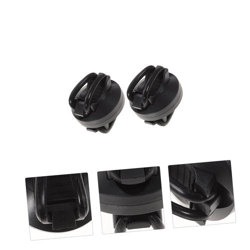 Parliky 2Pcs Adjustable Flashlight Holder for Cycling Hiking Camping Rotating Torch Light Brackets Plastic Front Light Mounting Clips Black