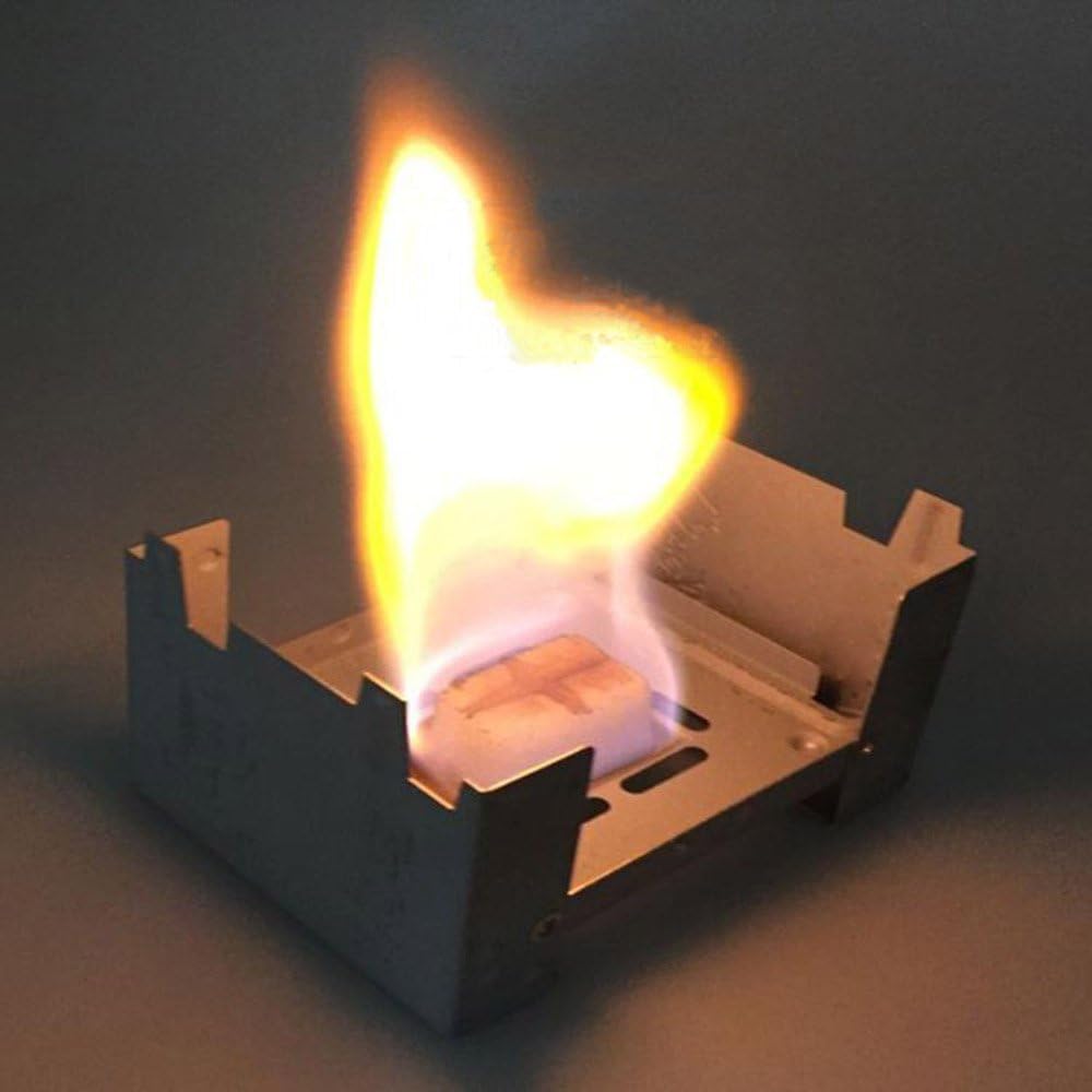 Folding Mini Pocket Stove & Emergency Portable Ultralight Camp Stoves for Backpacking, Camping, Emergency Prep Fit for Pans,Pots,Cups(not include Alcohol)