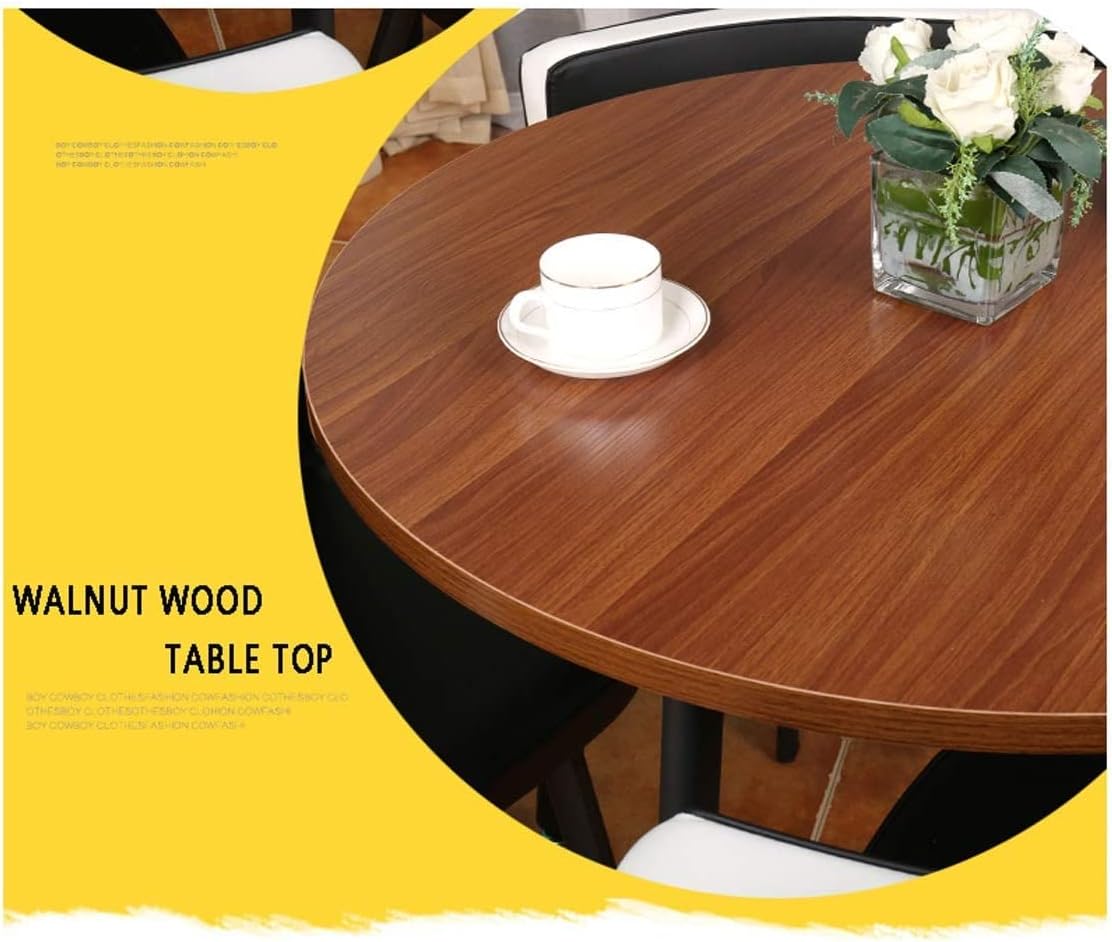 Office Table and Chair Set Conference Coffee Table 90cm Leisure Table and Chair Set Modern Home Living Room Balcony Wood Round Table Creative Lounge Cafe Break Room Office Business (Color : Grey) (