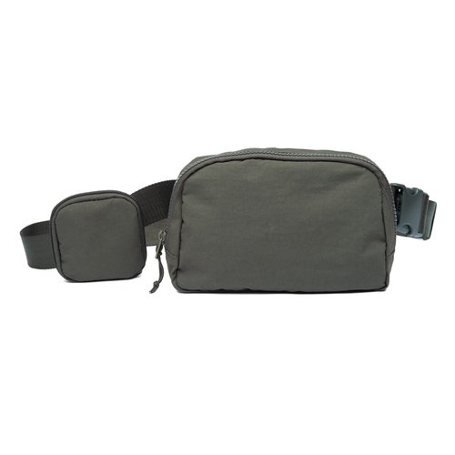 WanderFull Original Crossbody HydroBeltbag | Fanny Pack with Removable Water Bottle Holder | Adjustable Waist Bag for Carrying Your Purse, Phone, Accessories w/Tumbler Holder (Army Green)