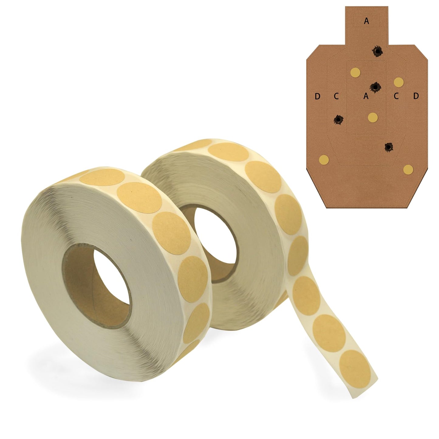 4000 Pieces/2 Rolls Square Target Pasters for Shooting Practice - Self-Adhesive Stickers for Range Cardboard Targets - Perfect for USPSA, IPSC, IDPA Sports