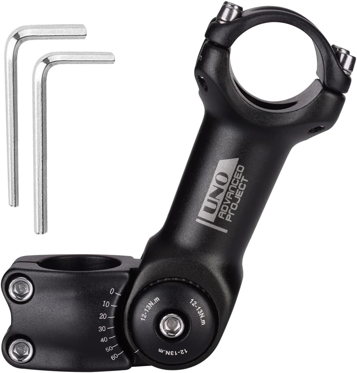 FOMTOR 31.8mm 25.4mm Adjustable Stem 90mm 110mm 0~60 Degree UNO MTB Adjustable Handlebar Stem for Most Mountain Bike Road Bike MTB