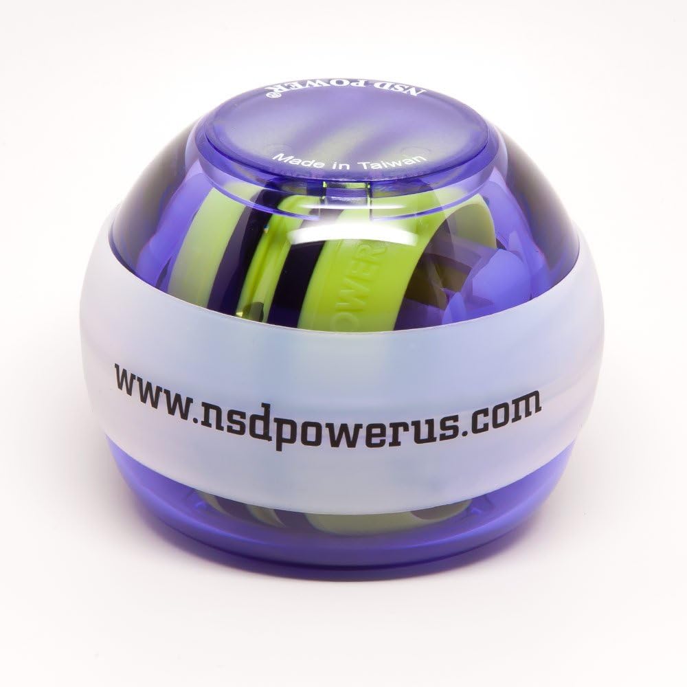 Auto-Start NSD Rainbow Lit Spinner Gyro Ball – Up to 15,000 RPM Premium hand strengthener and wrist exerciser for grip strength training, forearm workout, and pain relief; durable and portable