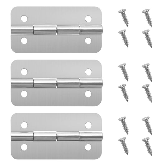 GEAIN Cooler Stainless Steel Hinges Fits for Igloo Ice Chests Hinges Replacement - 3 Pack