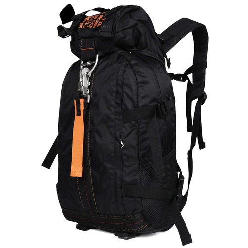 PAIWPHLI Tactical Backpack Flight Parachute Pack Large Lightweight Travel Backpack with Molle for Outdoor (Black)