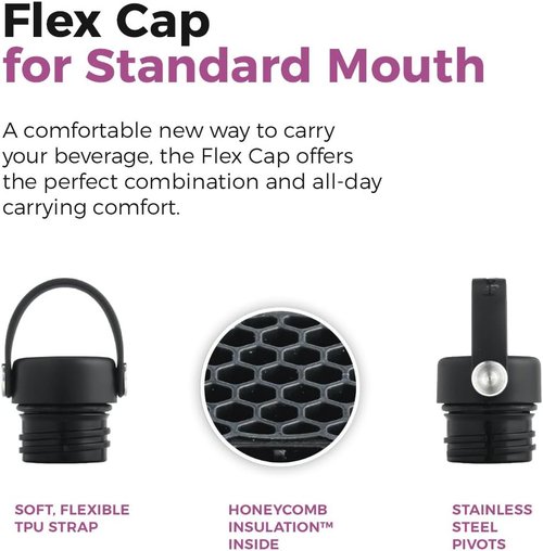 Hydro Flask Standard Mouth Flex Cap - Black