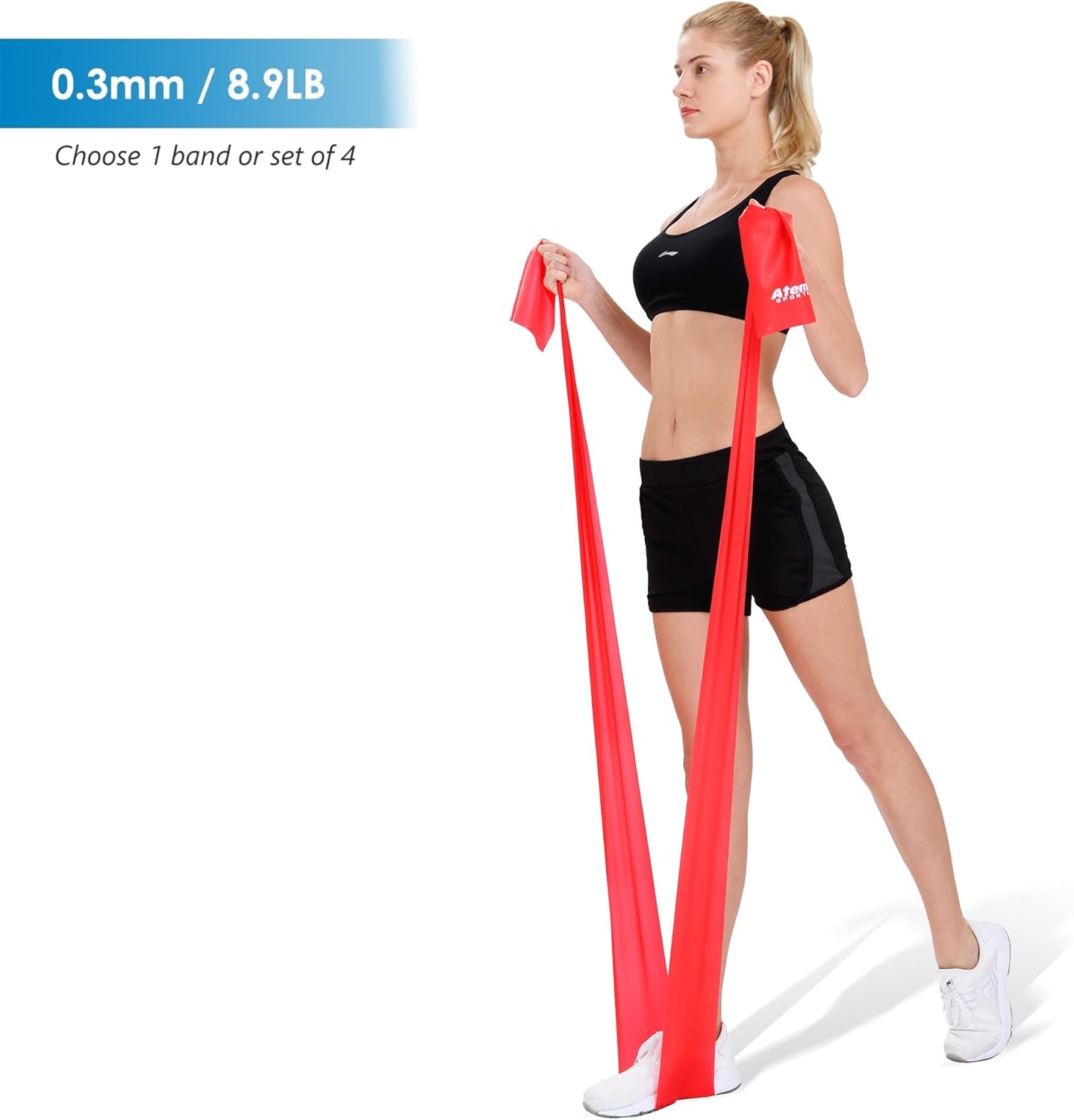 Exercise Bands for Physical Therapy | Resistance Band for Fitness, Yoga, Pilates | Long Resistance Bands for Working Out | Elastic Band for Exercise | Stretch Band