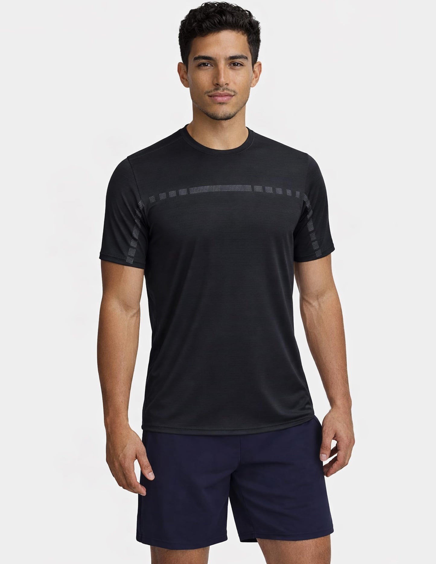5 Pack Men’s Active Quick Dry Crew Neck T Shirts | Athletic Running Gym Workout Short Sleeve Tee Tops Bulk (Set 5, 3X-Large) Blacks